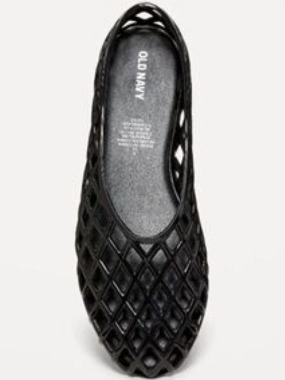 Old Navy Caged Jelly Ballet Flats Black Size 10